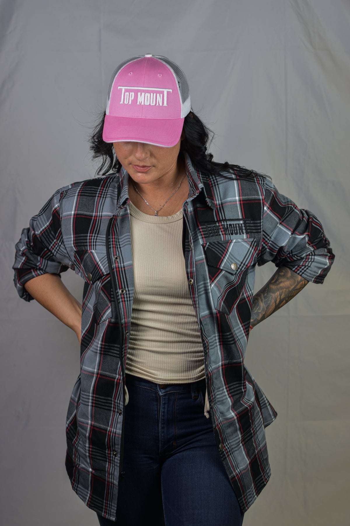Womens Pink TopmounT Trucker Snap Back