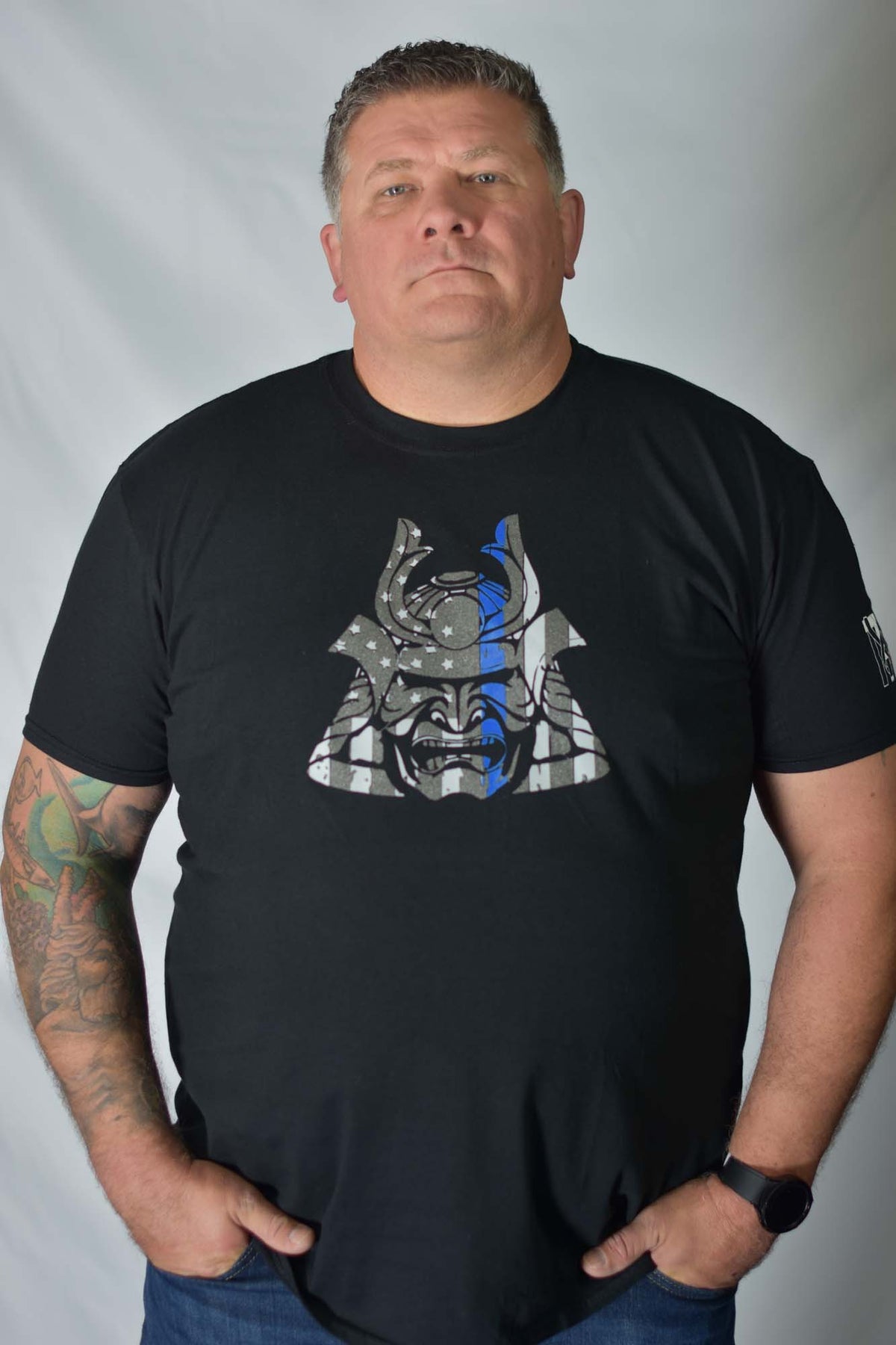Blue Line Warriors Bleed Blue Police Tee