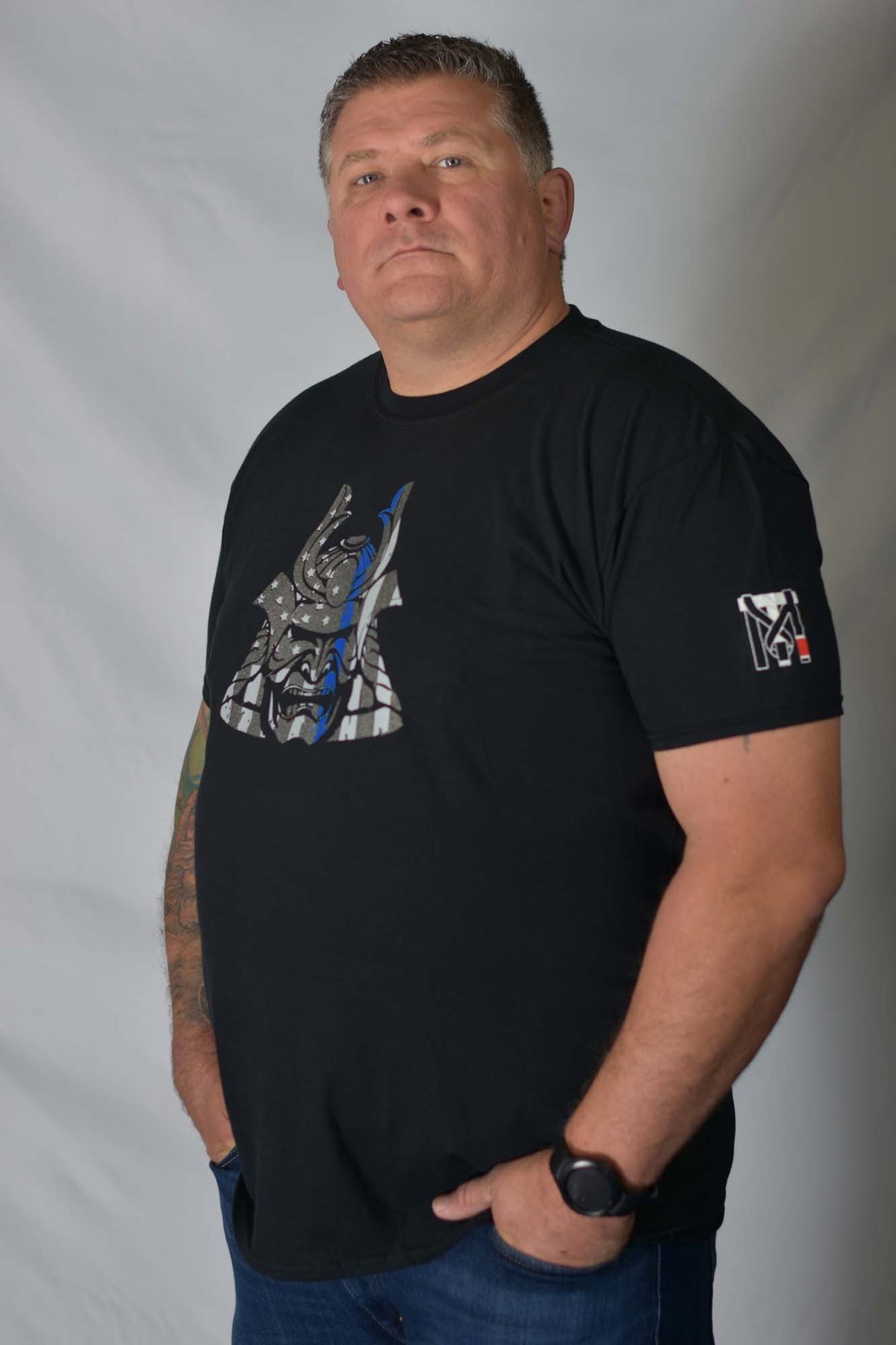 Blue Line Warriors Bleed Blue Police Tee