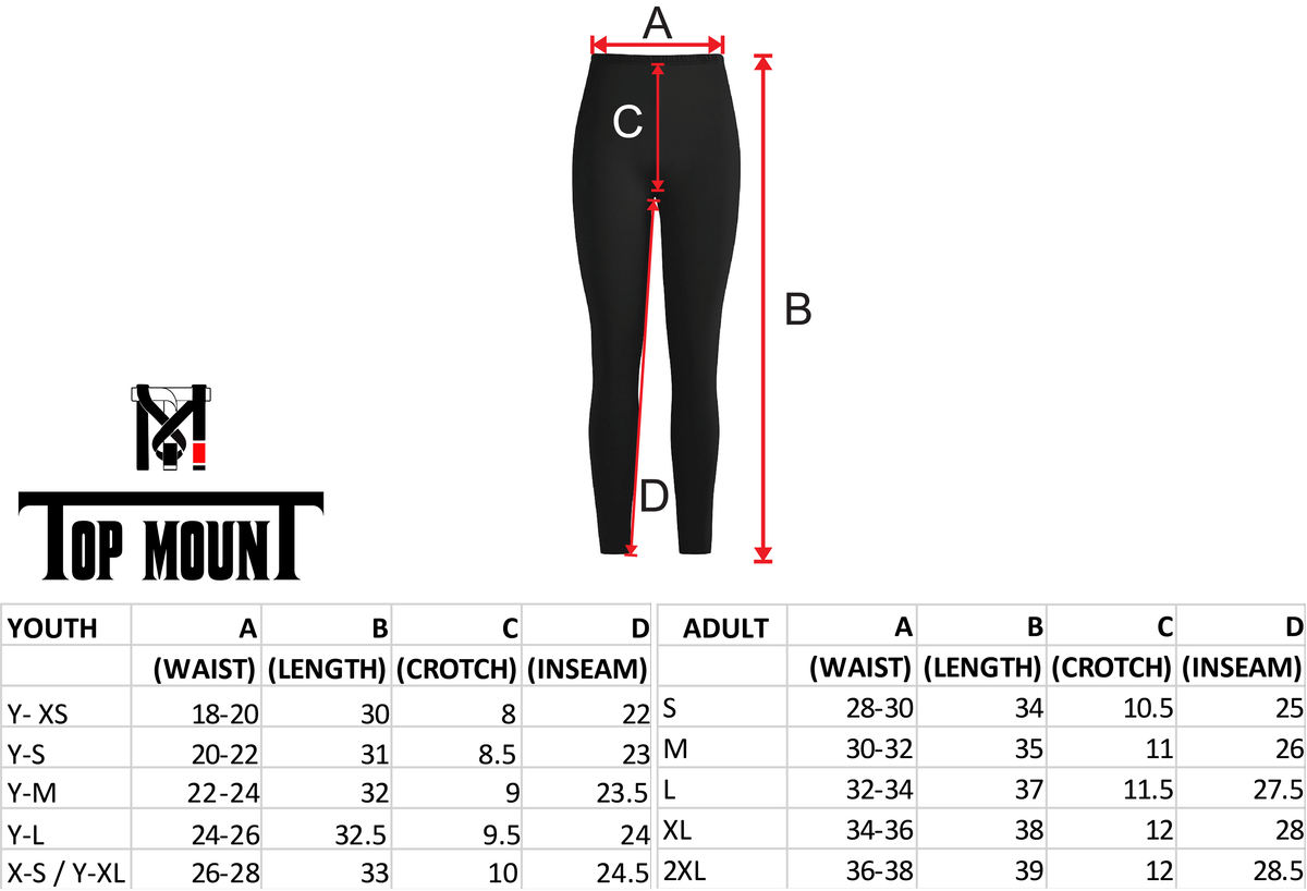 Top Mount Apparel Unisex BJJ Spats