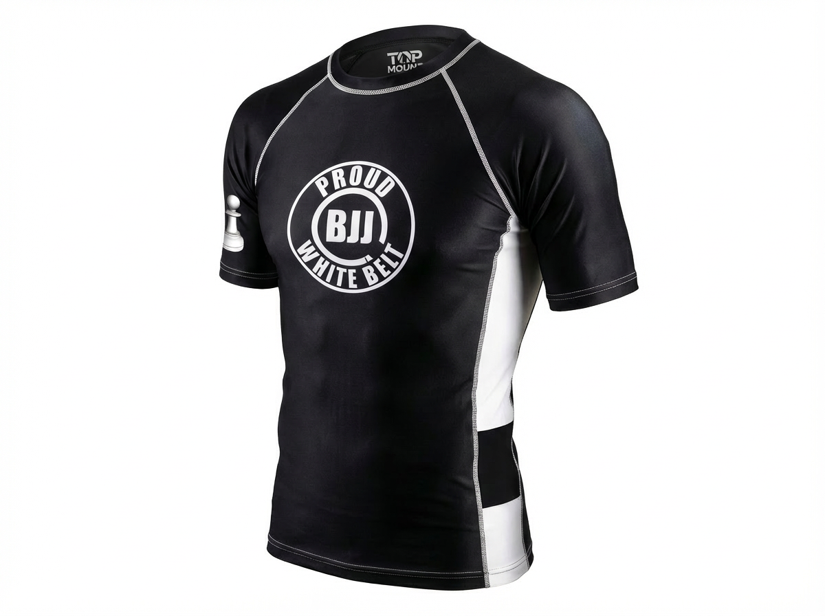 BJJ White Belt Rash Guard - Honor the First Step | Top Mount
