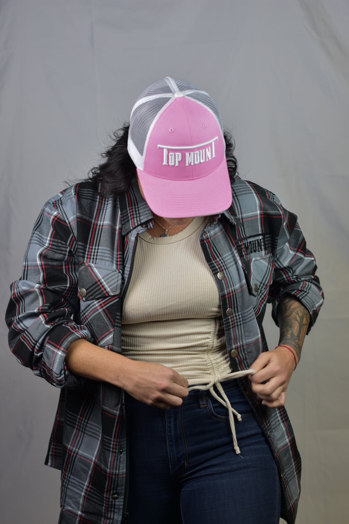 Womens Pink TopmounT Trucker Snap Back
