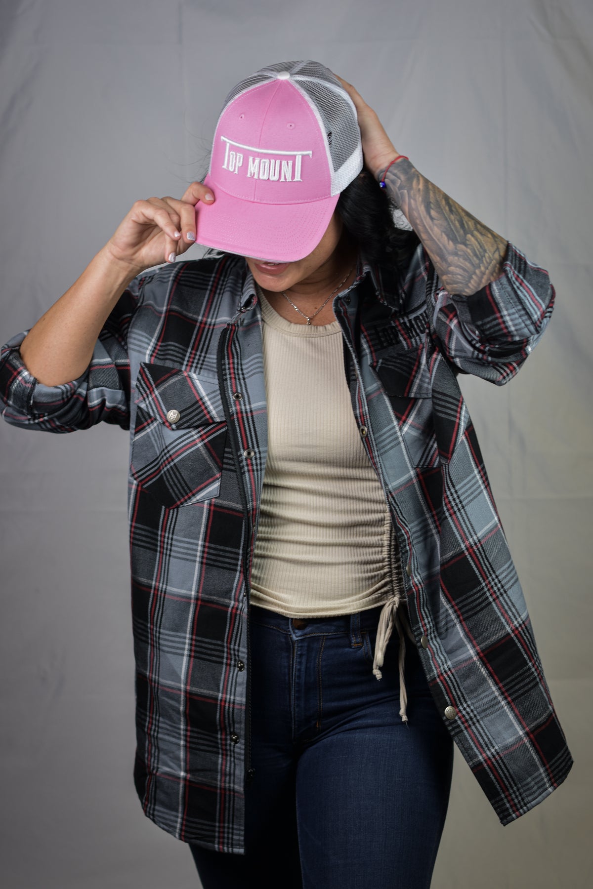Womens Pink TopmounT Trucker Snap Back