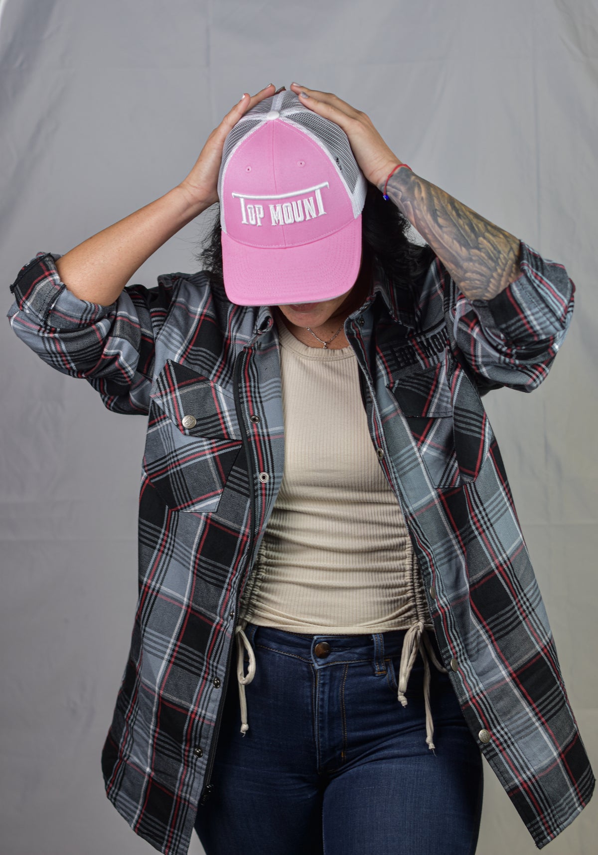 Womens Pink TopmounT Trucker Snap Back