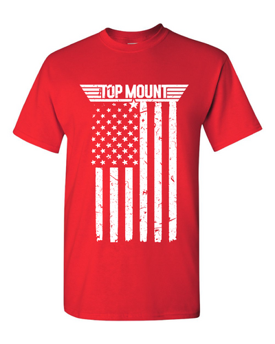 Top Mount Apparel American Flag RED Friday Tee