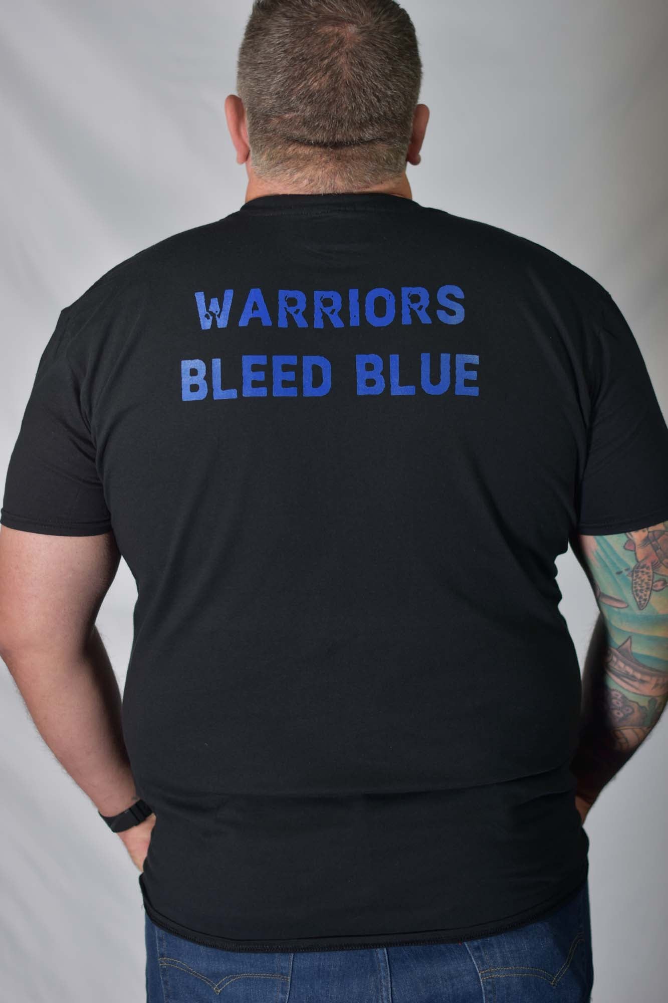 Blue Line Warriors Bleed Blue Police Tee