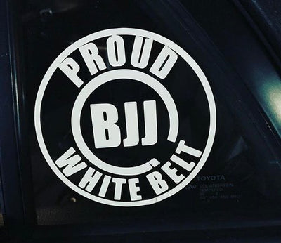 Proud BJJ White Belt Decal